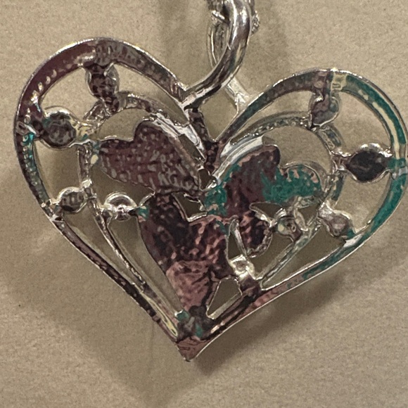 Silver Heart Pendant Necklace - Picture 3 of 3